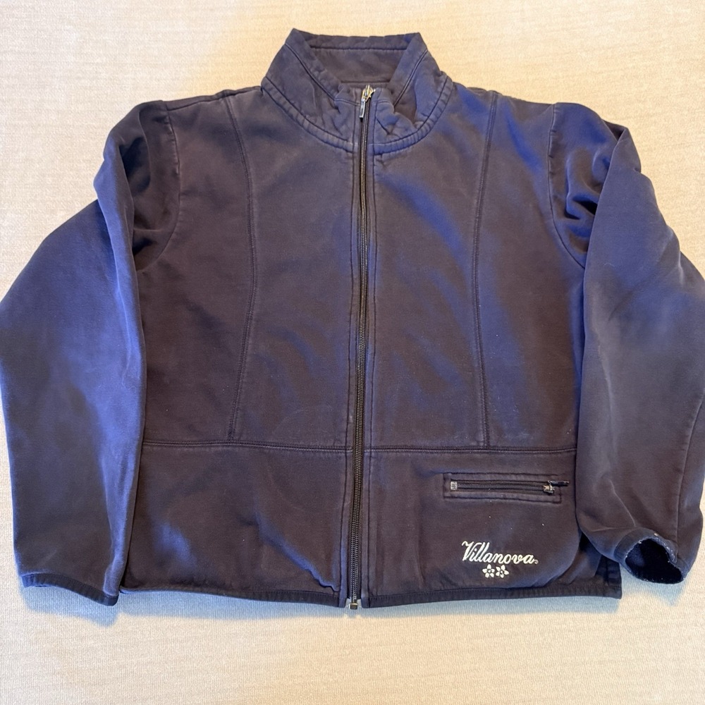 Villanova Gear For Sports Womens M Navy Full Zip Jacket Wildcats Embroidered